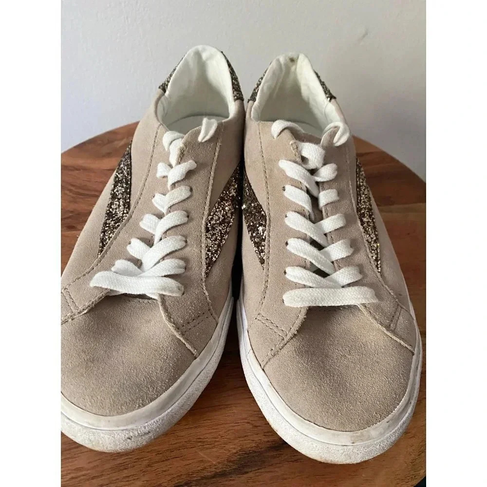 Madewell Shoes Women’s 8 Sidewalk Low Top Glitter Sneakers - Picture 5 of 9
